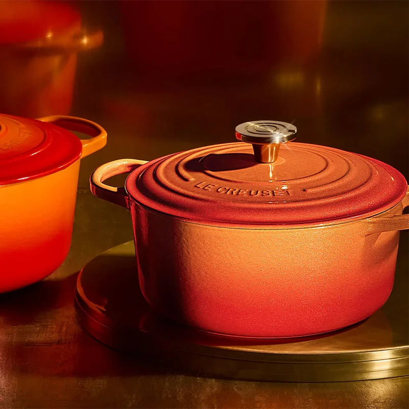 Cocotte Flamme Dorée redonda Ed. Especial Centenario Le Creuset
