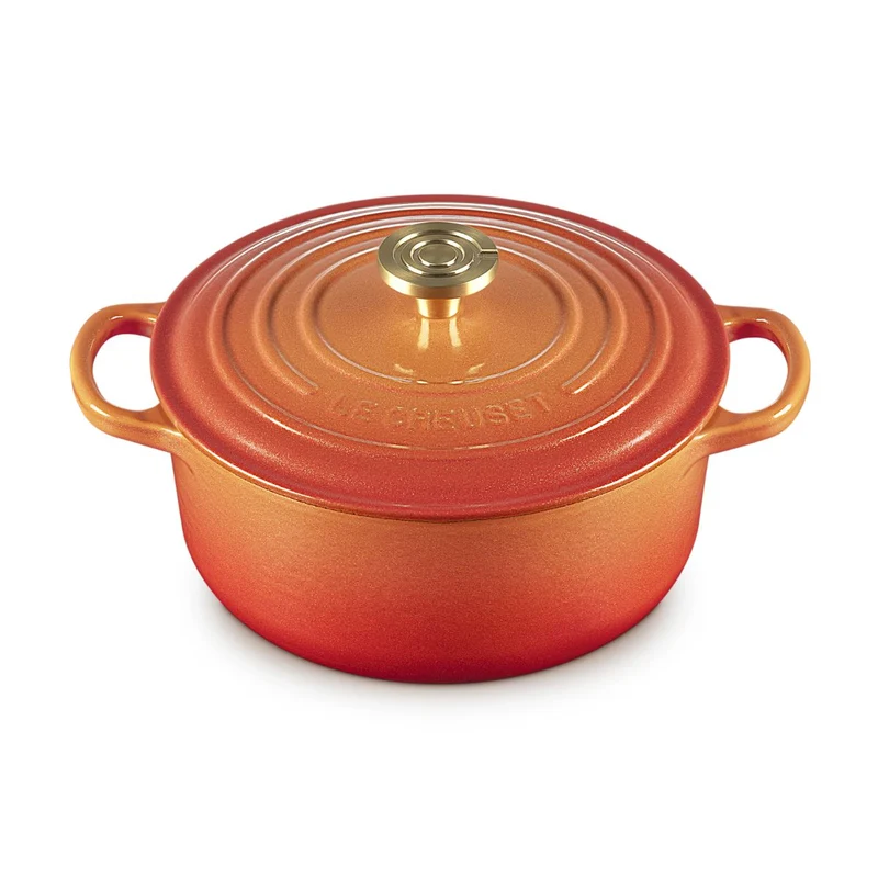 Cocotte Flamme Dorée redonda Ed. Especial Centenario Le Creuset