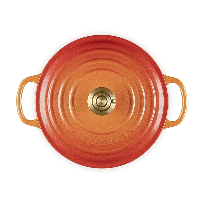 Cocotte Flamme Dorée redonda Ed. Especial Centenario Le Creuset