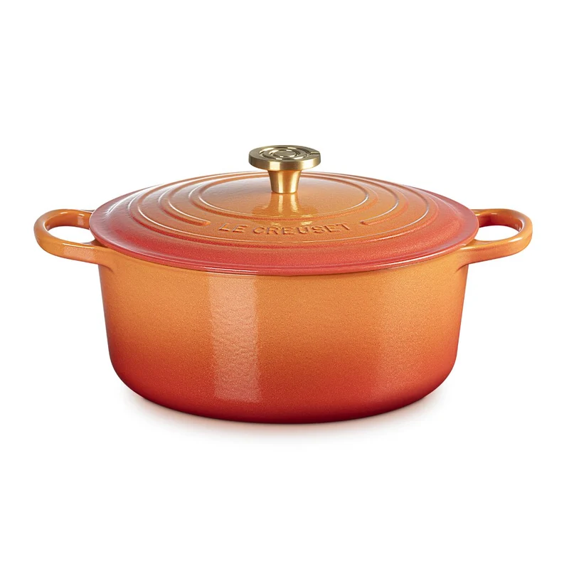 Cocotte Flamme Dorée redonda Ed. Especial Centenario Le Creuset