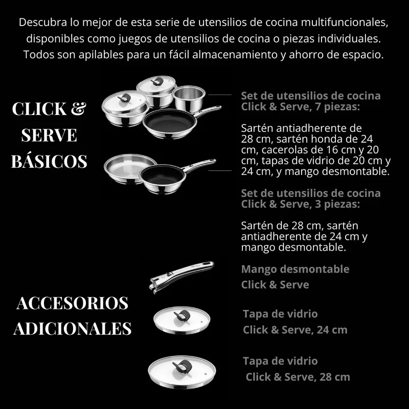 Cazo de acero inox (sin mango) Click & Serve WMF