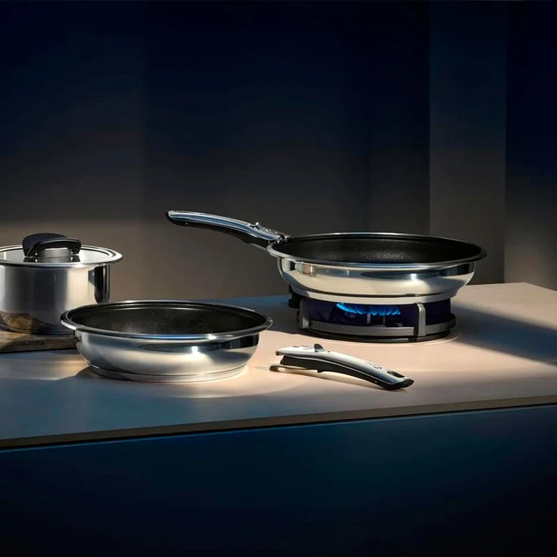 Set de 2 sartenes antiadherentes Permadur Click & Serve WMF