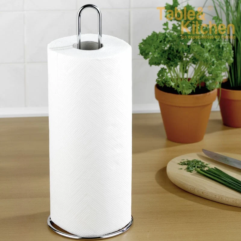 PORTARROLLOS PAPEL DE COCINA CROMO