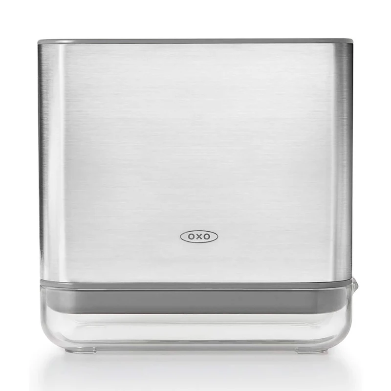 Soporte para cepillos y estropajos de acero inoxidable OXO