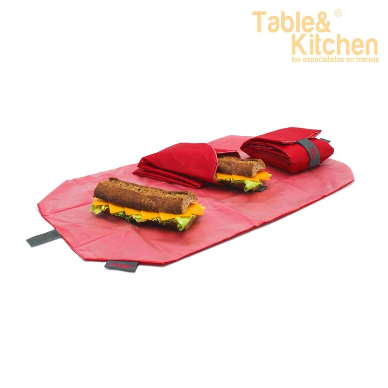 PORTABOCADILLO BOC`N ROLL SQUARE ROJO
