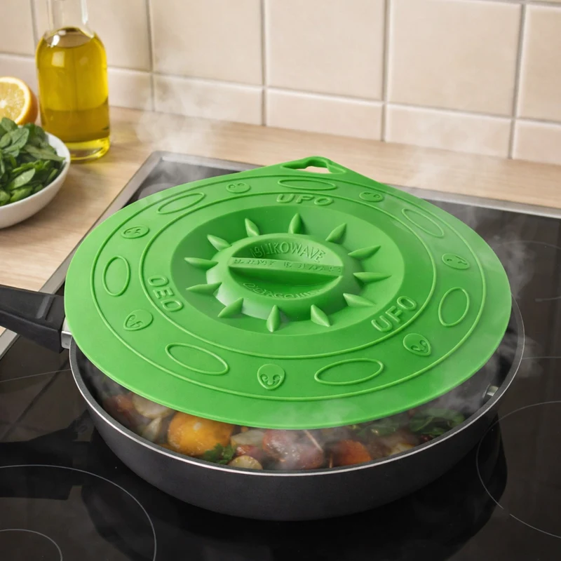 TAPA SILICONA UFO 21.5CM VERDE