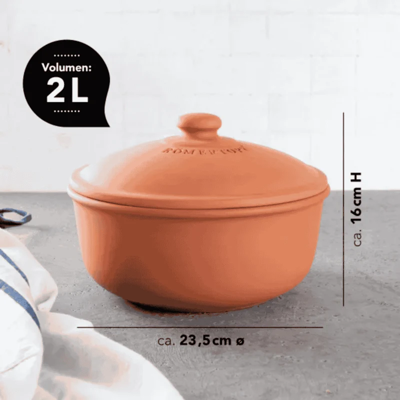 Horno redondo de terracota para pan Römertopf