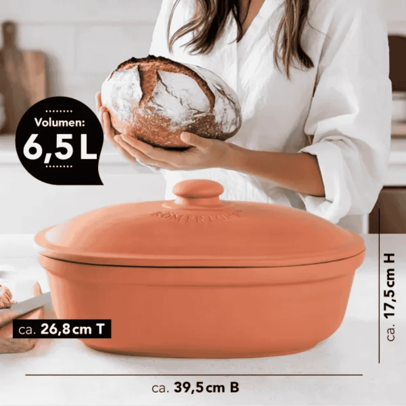 Panera ovalada de terracota Römertopf