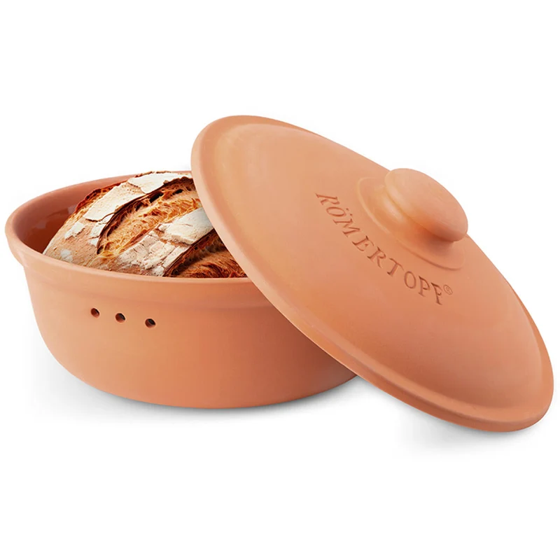 Panera redonda de terracota Römertopf
