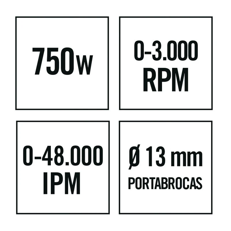 TALADRO ELECTRICO TR750NM 750W RATIO