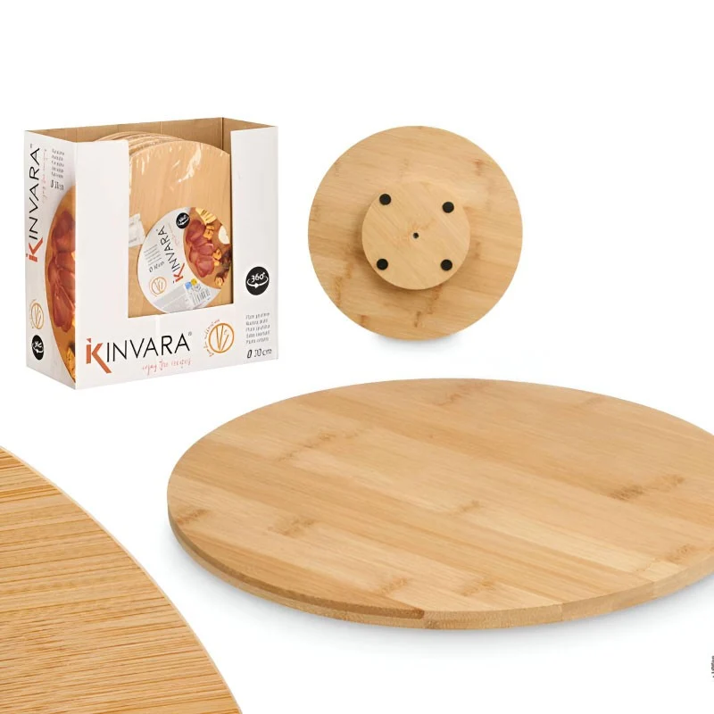 TABLA REDONDA GIRATORIA 30CM BAMBU