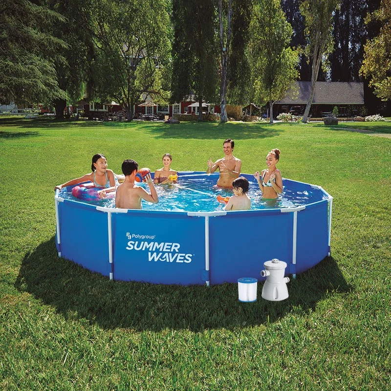 PISCINA TUBULAR SUMMER WAVES REDONDA 366X76 CM CON DEPURADORA