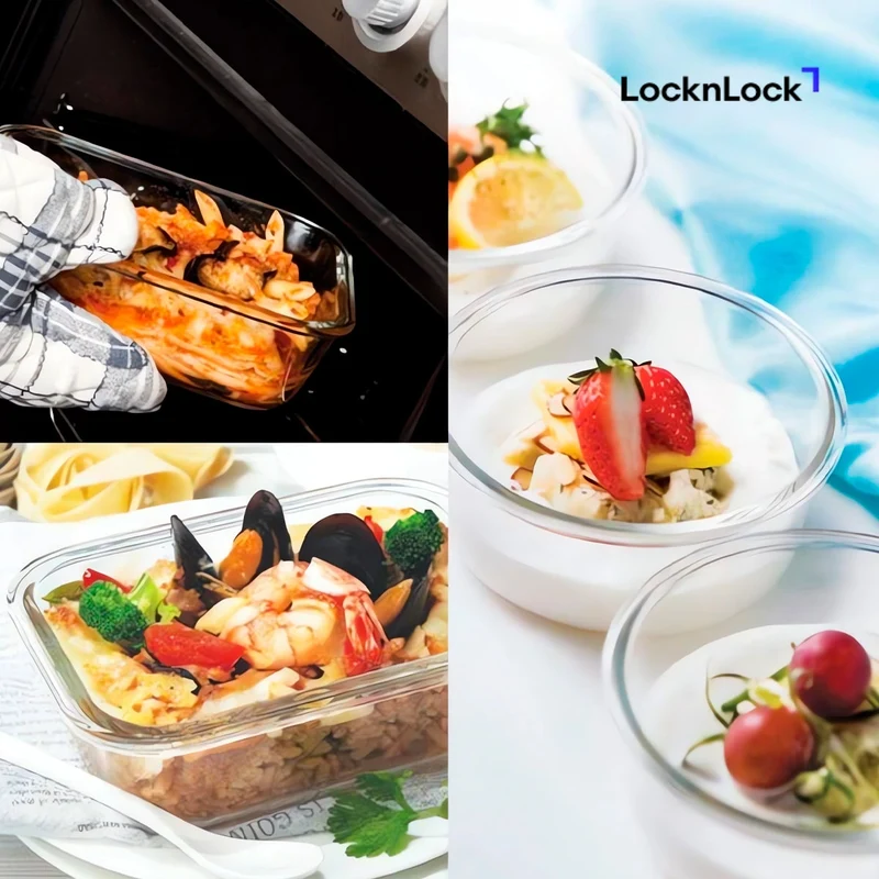 Bandeja de cristal para horno Lock&Lock