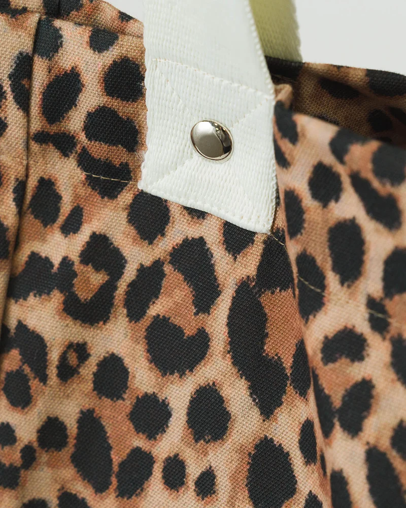 Bolsa playa lona animal print leo