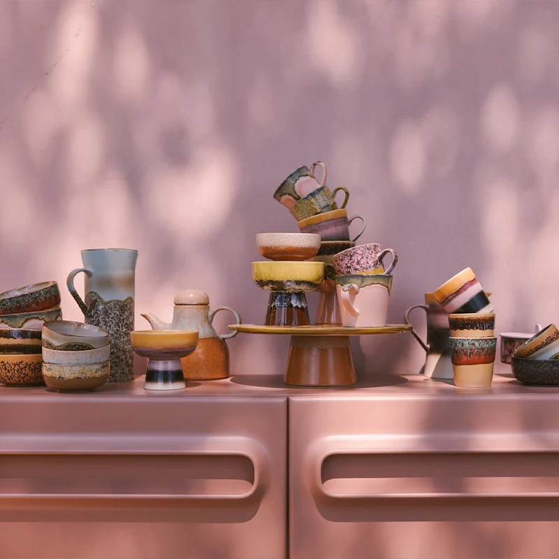 70s Ceramics: Tapas Bowl on Base - Dunes S