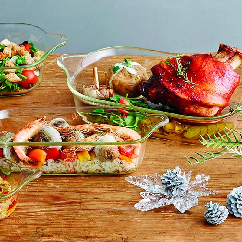 Bandeja para horno de cristal con asas Lock&Lock