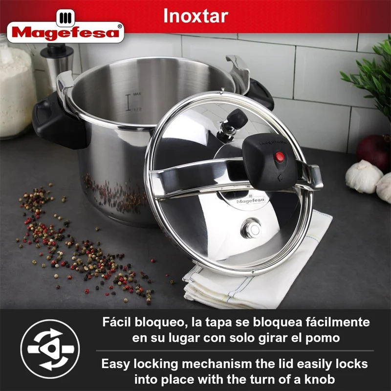 OLLA A PRESION MAGEFESA INOXTAR RECTA 8L