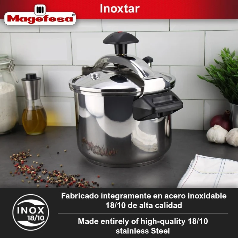 OLLA A PRESION INOXTAR MAGEFESA RECTA 10L