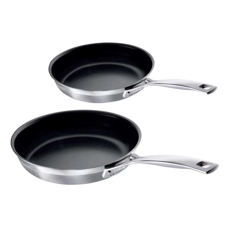 Conjunto de dos sartenes antiadherentes 3-PLY de Le creuset