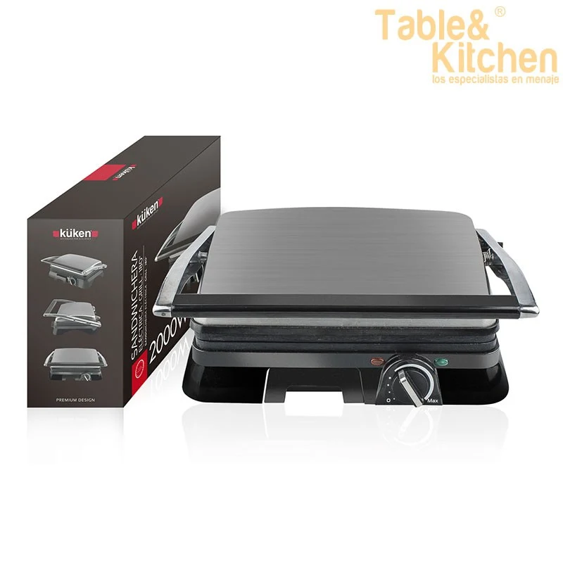 SANDWICHERA ELECTRICA GRILL 2000W KUKEN
