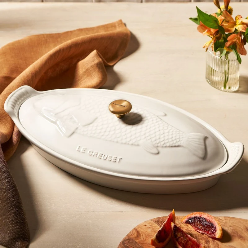 Bandeja cerámica Heritage oval con tapa Le Creuset