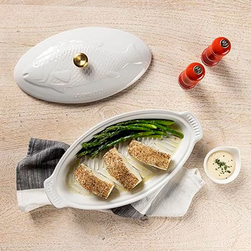 Bandeja cerámica Heritage oval con tapa Le Creuset