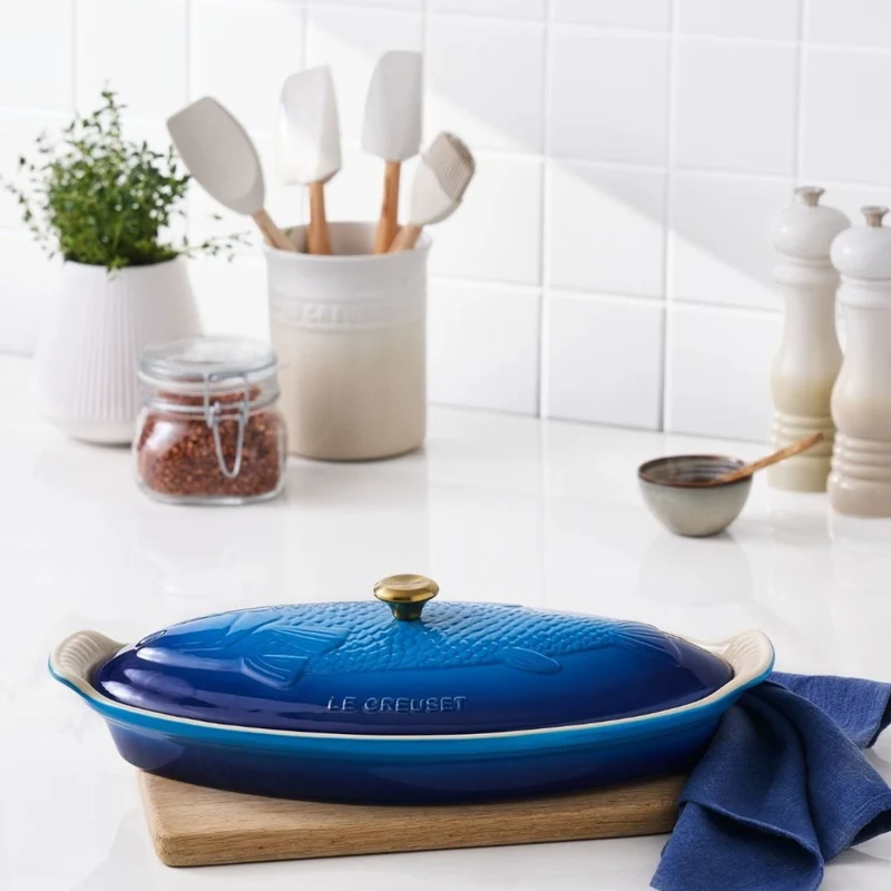 Bandeja cerámica Heritage oval con tapa Le Creuset