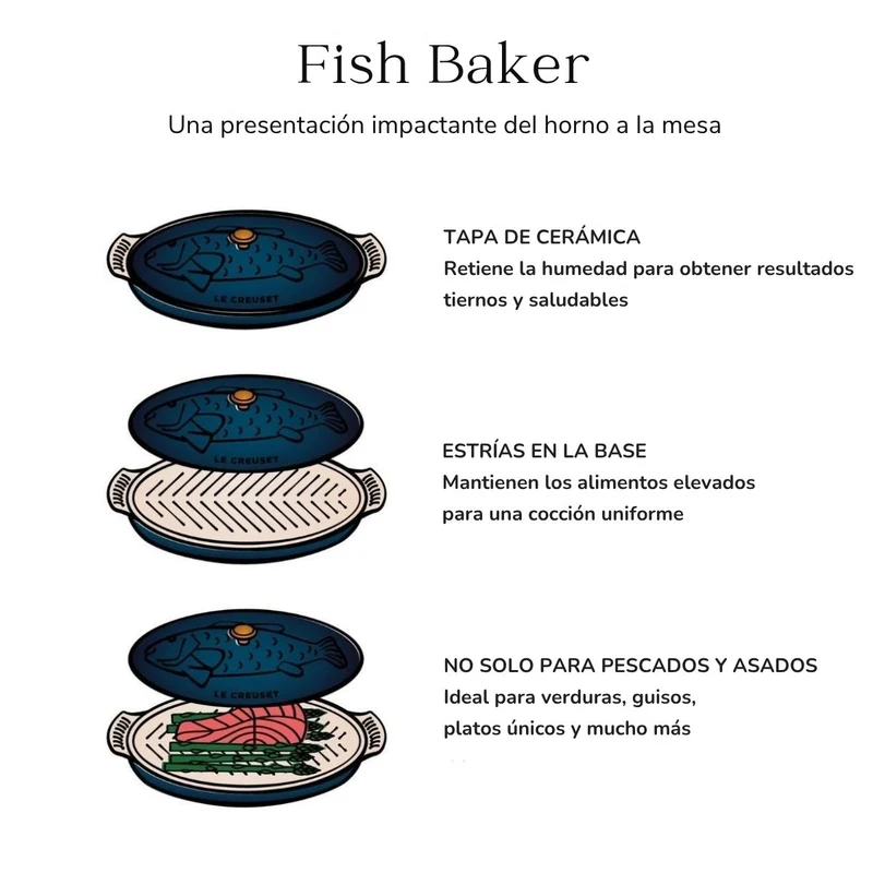 Bandeja cerámica Heritage oval con tapa Le Creuset