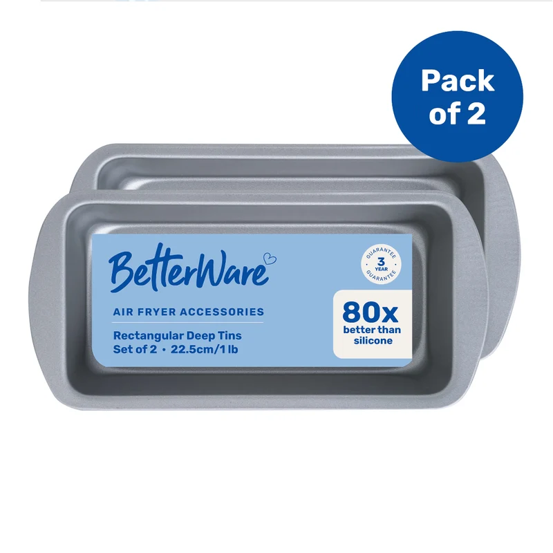 Set de 2 moldes rectangulares para freidora de aire y horno Wham® Cook
