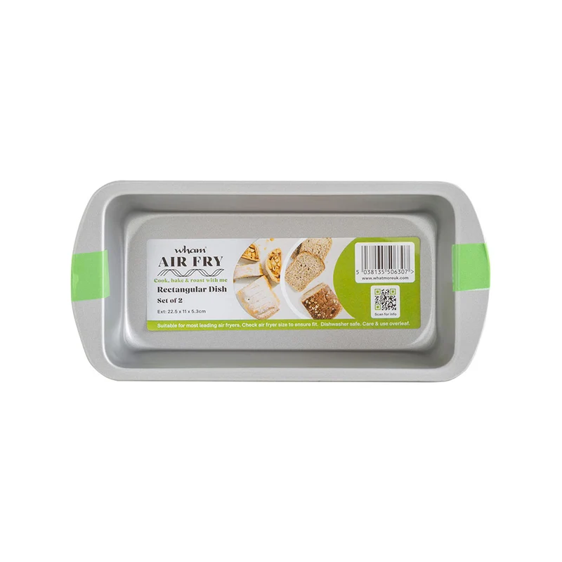 Set de 2 moldes rectangulares para freidora de aire y horno Wham® Cook