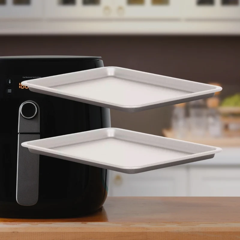 Set de 2 bandejas rectangulares para horno y freidora de aire Wham® Cook