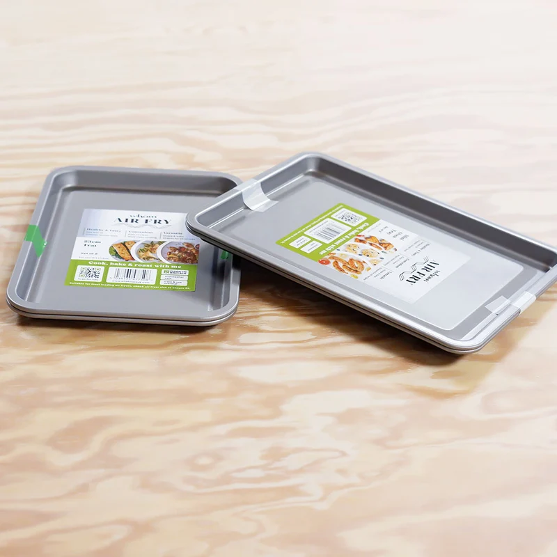 Set de 2 bandejas rectangulares para horno y freidora de aire Wham® Cook
