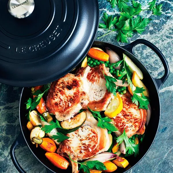 Cocotte tipo Marmita Gourmet negro mate 22cm Le Creuset