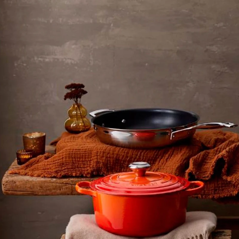Sartén antiadherente Tri-Capa con exterior inox Premium PRO Le Creuset