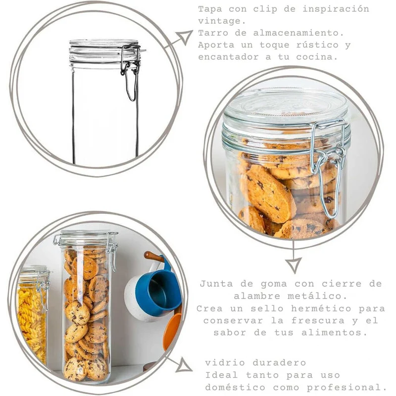 Tarro hermético de 500 a 2000 ml Fido Bormioli Rocco
