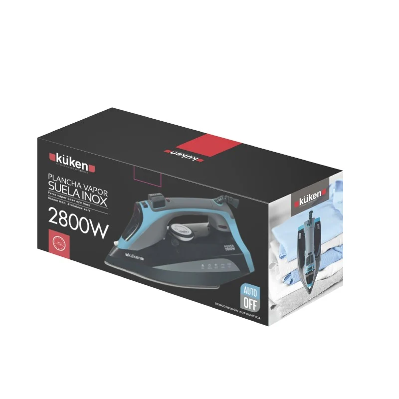 PLANCHA VAPOR 2800W SUELA INOX KUKEN