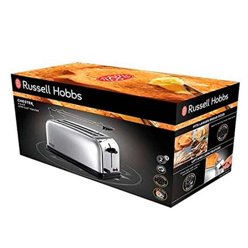 Tostadora 2 ranuras alargadas Victory Russell Hobbs