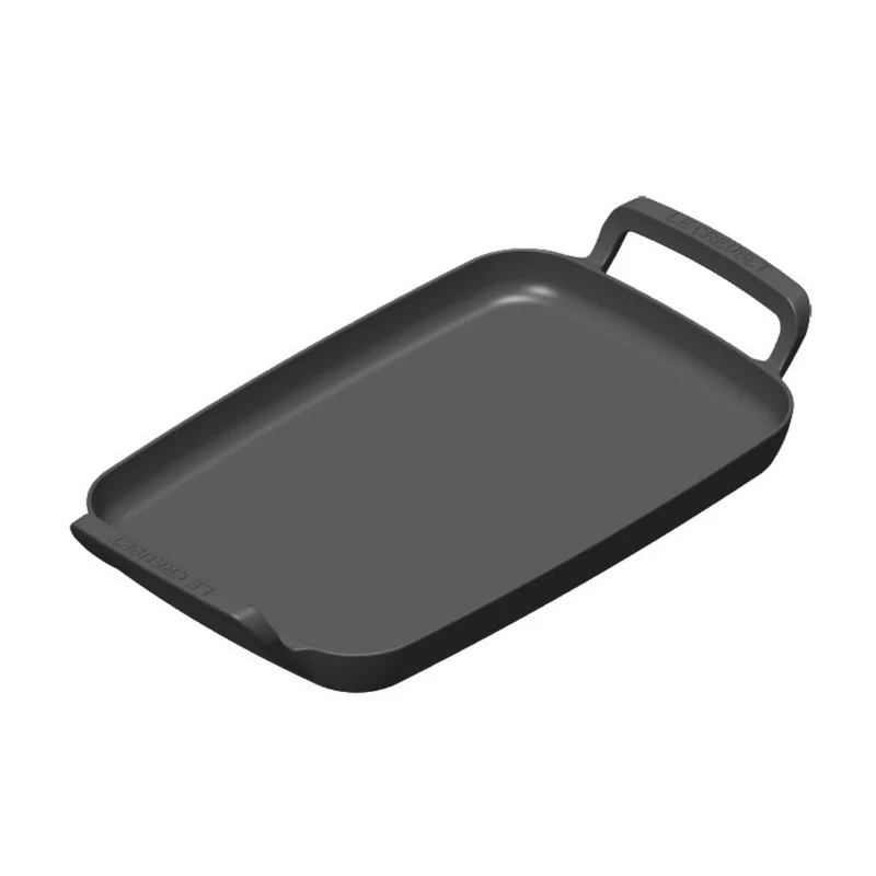 Parrilla lisa rectangular hierro fundido BBQ Outdoor Le Creuset
