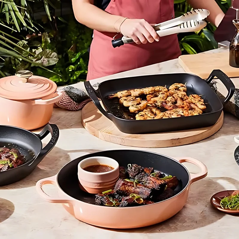 Parrilla grill cuadrada hierro fundido BBQ Outdoor Le Creuset