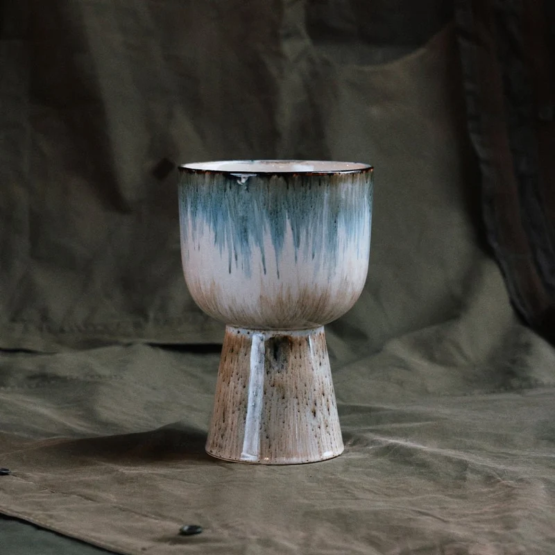 Retro Flower Pot - Glacier