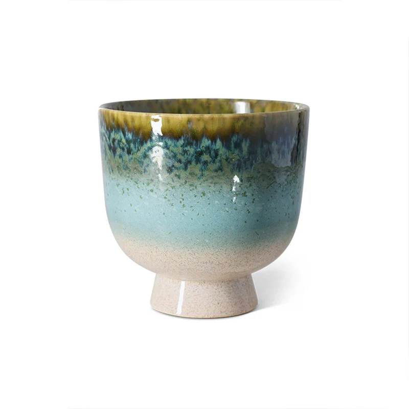 Retro Flower Pot - Lagoon