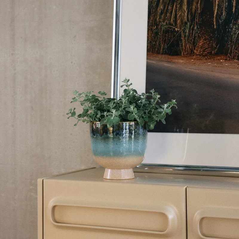 Retro Flower Pot - Lagoon