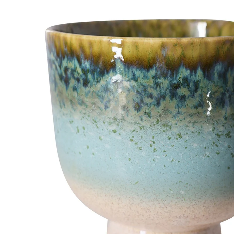 Retro Flower Pot - Lagoon