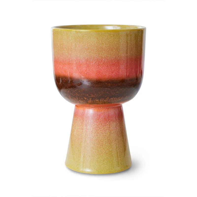 Retro Flower Pot - Lime Green