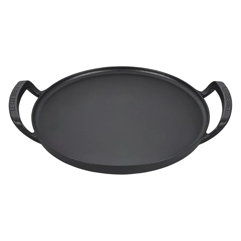Parrilla redonda lisa y bandeja para pizza hierro fundido BBQ Outdoor Le Creuset