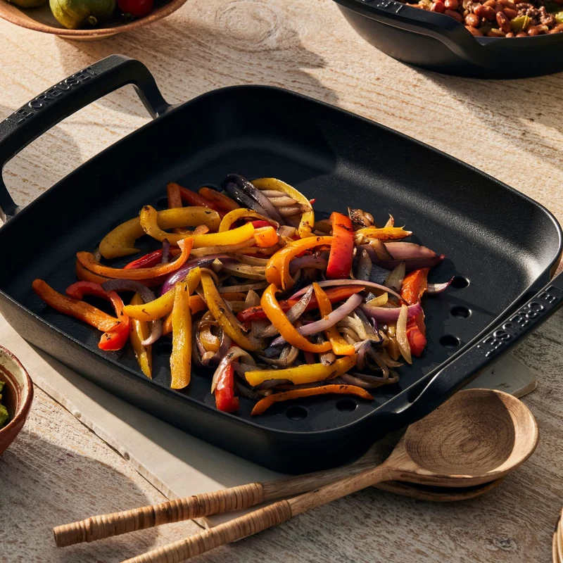 Sartén asadora cuadrada hierro fundido BBQ Outdoor Le Creuset