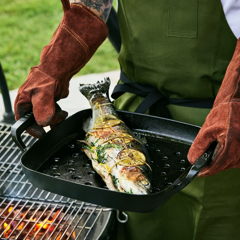 Sartén asadora cuadrada hierro fundido BBQ Outdoor Le Creuset