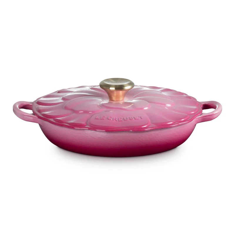 Cocotte baja tipo cacerola de hierro Pétalo Le Creuset