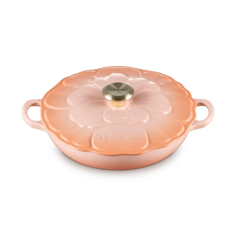 Cocotte baja tipo cacerola de hierro Pétalo Le Creuset