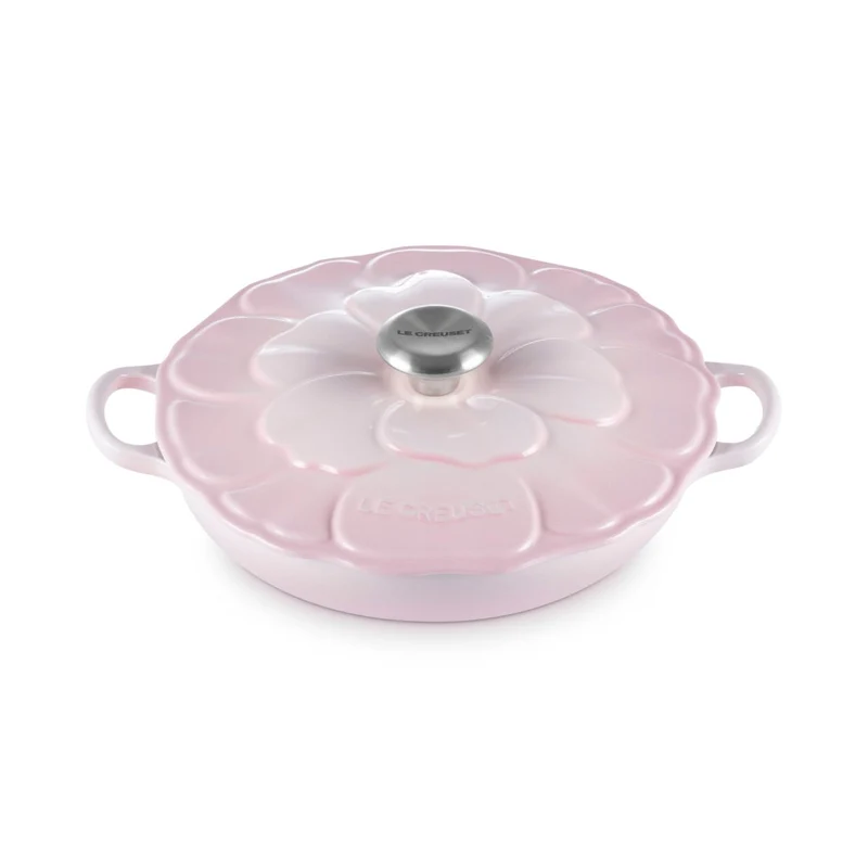 Cocotte baja tipo cacerola de hierro Pétalo Le Creuset